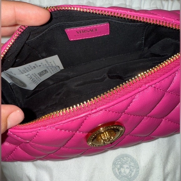 VESARCE Pink quilted Shoulder Bag - Picture 4 of 5